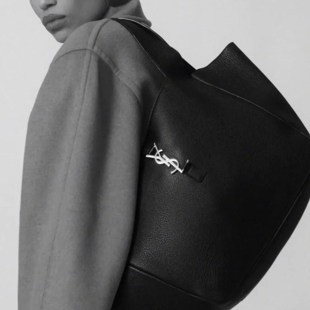 Saint Laurent Black Tote with Gold Accent - Picture 4 of 10